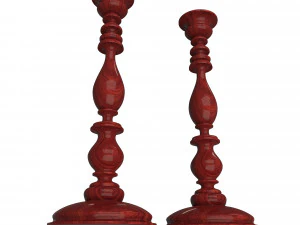 wood candlestick 3D Model