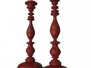 wood candlestick 3D Model