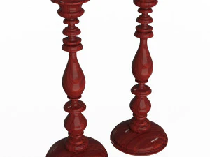 wood candlestick 3D Model