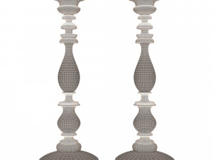 wood candlestick Modelo 3D