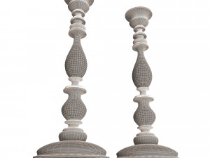 wood candlestick Modelo 3D