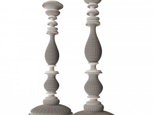 wood candlestick Modelo 3D