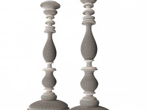 wood candlestick 3D Model