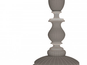 wood candlestick Modelo 3D