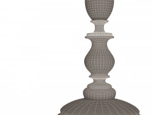 wood candlestick 3D Model