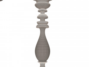 wood candlestick Modelo 3D