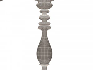 wood candlestick 3D Model