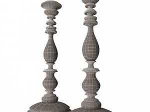 wood candlestick Modelo 3D