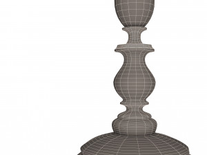 wood candlestick Modelo 3D