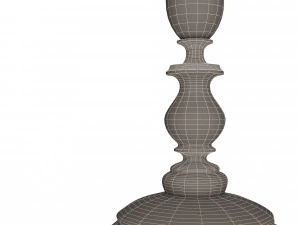wood candlestick 3D Model