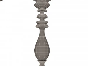 wood candlestick 3D Model