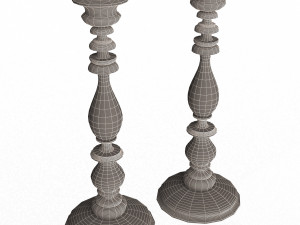 wood candlestick Modelo 3D