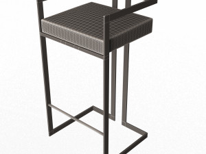 bar stool 02 Modèle 3D