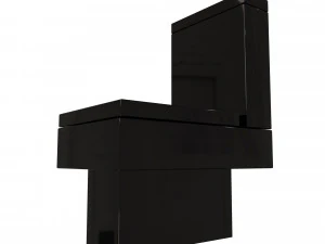 black modern toilet 3D Model