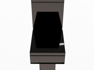 black modern toilet Modello 3D