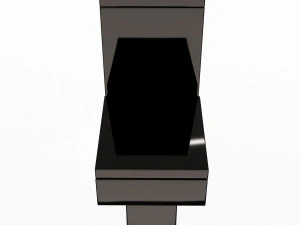 black modern toilet 3D Model