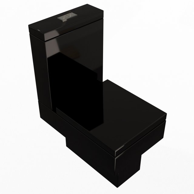 black modern toilet Modello 3D .c4d .max .obj .3ds .fbx .stl .blend 
