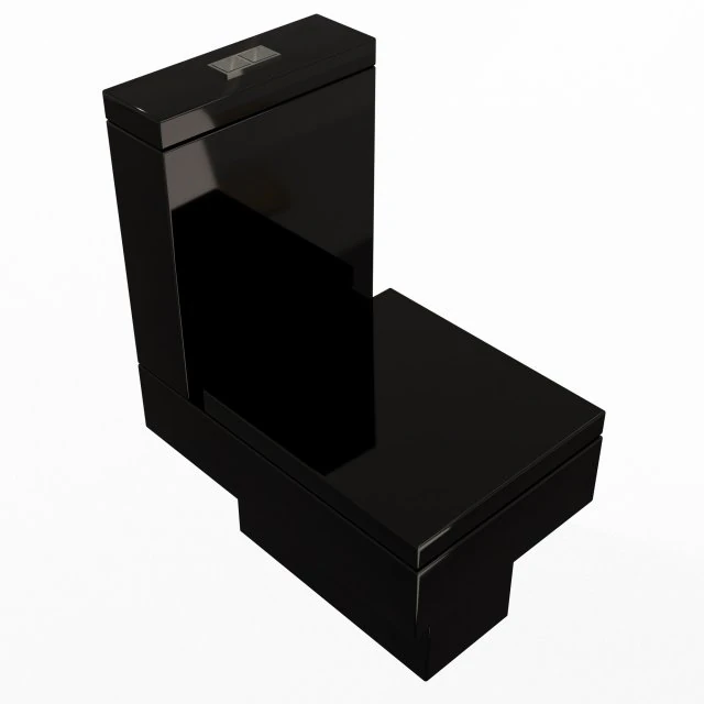 black modern toilet 3D Model .c4d .max .obj .3ds .fbx .stl .blend 
