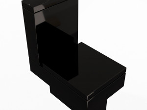 black modern toilet 3D Model