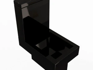 black modern toilet 3D Model