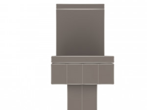 black modern toilet Modello 3D