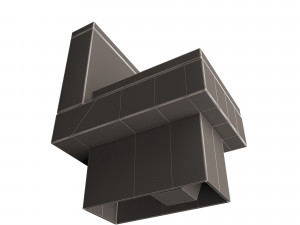 black modern toilet Modello 3D
