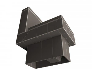 black modern toilet 3D Model
