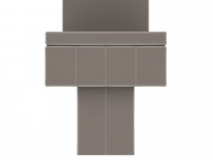 black modern toilet Modello 3D