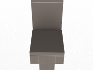 black modern toilet Modello 3D