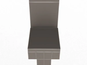 black modern toilet 3D Model