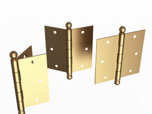 brass door hinge 3D मॉडल