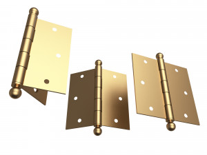 brass door hinge Model 3D
