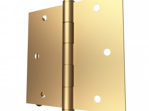brass door hinge Model 3D