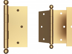 brass door hinge Model 3D
