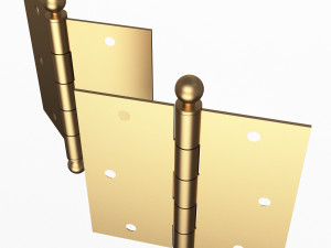 brass door hinge Model 3D