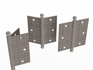 brass door hinge Model 3D