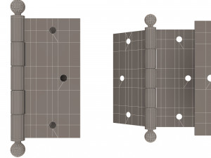 brass door hinge Model 3D