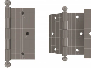 brass door hinge 3D Model
