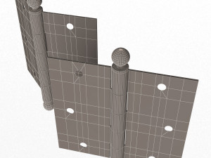 brass door hinge Model 3D