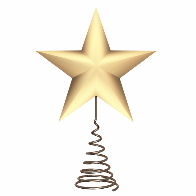 gold star tree topper 3D 模型 .c4d .max .obj .3ds .fbx .stl .blend 