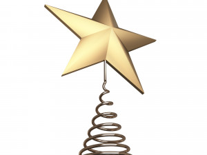 gold star tree topper 3D 模型