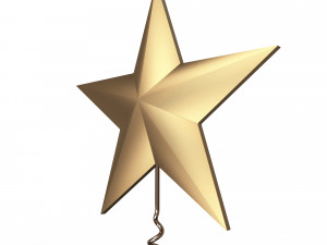 gold star tree topper 3D 模型