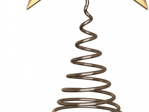 gold star tree topper 3D 模型