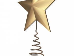 gold star tree topper 3D 模型