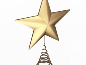 gold star tree topper 3D 模型