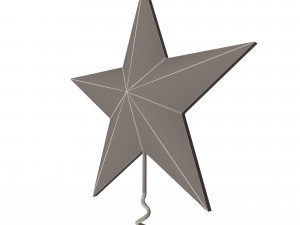 gold star tree topper 3D 模型
