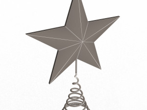 gold star tree topper 3D 模型
