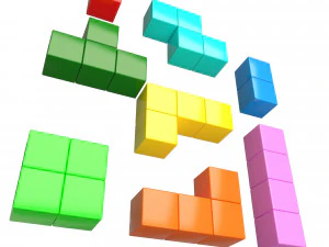 tetris tuğla seti 3D Model