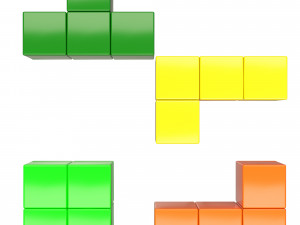 tetris bricks set Modèle 3D