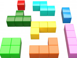 tetris bricks set Modèle 3D